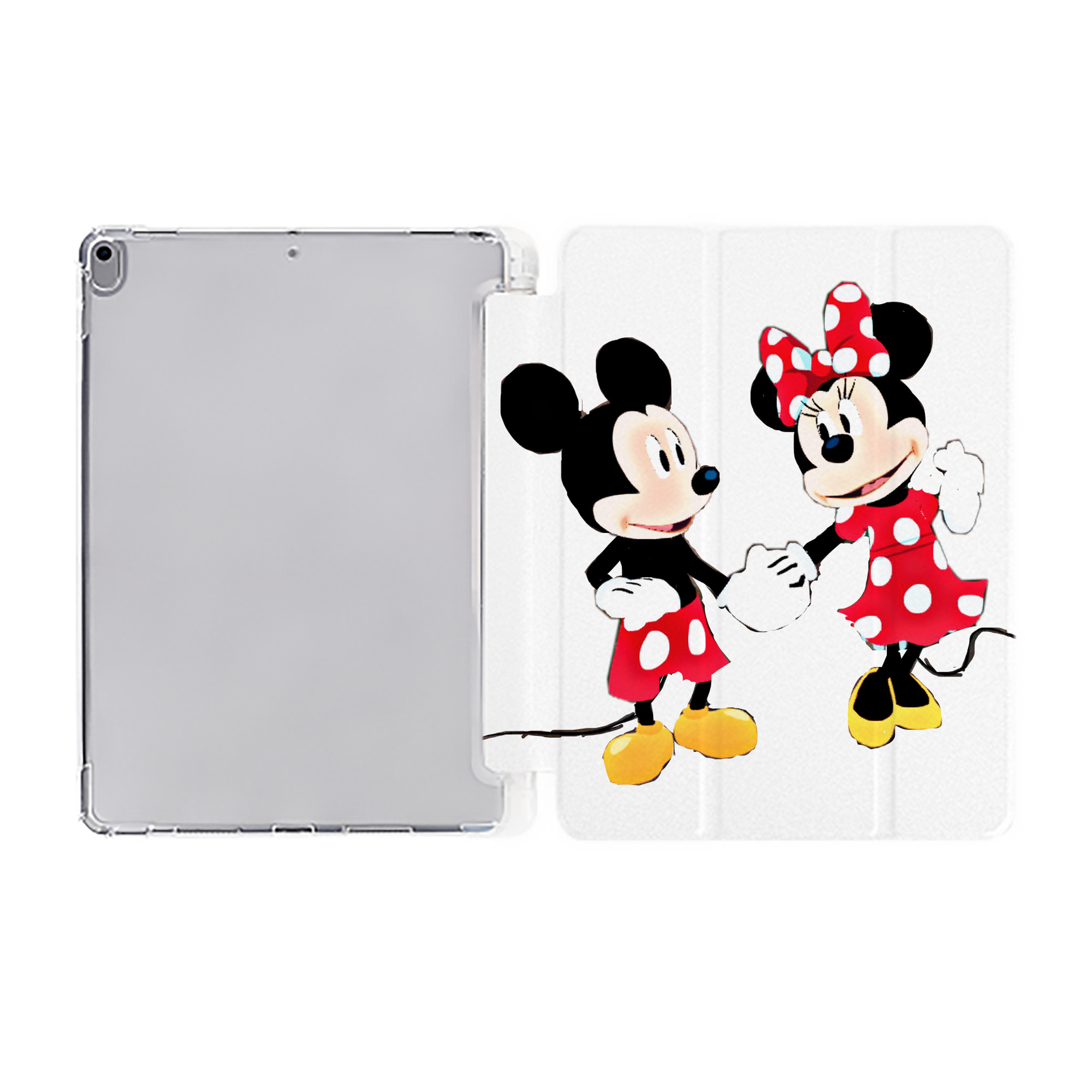 （画像用） ミッキーマウス Mickey Mouse IPad ケース ペン収納付き 三つ折りスタンド PUレザー×シリコン 対応機種9.5/10.5/10.9インチ